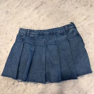 Pilcro Designed in Phila. Women's Denim Pleated Skort Size 29 Made in Turkey